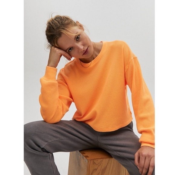 ARITZIA TNA Waffle Long Sleeve Top - Picture 1 of 4